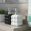KC249-Ceramic Porcelain Quilted Design Soap Shampoo Lotion Dispenser (1)