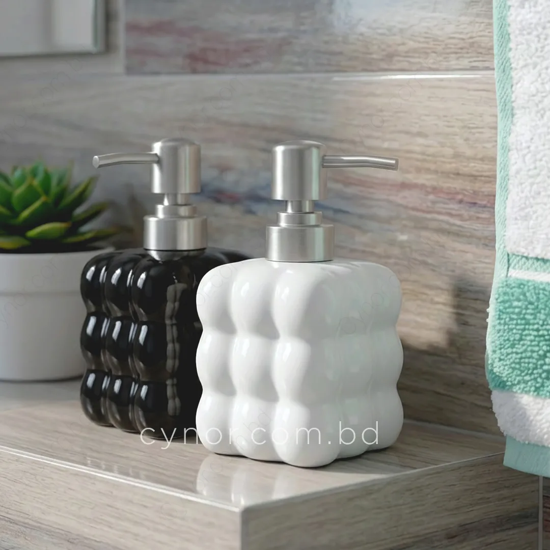 KC249-Ceramic Porcelain Quilted Design Soap Shampoo Lotion Dispenser (1) KC249-Ceramic Porcelain Quilted Design Soap Shampoo Lotion Dispenser (1)