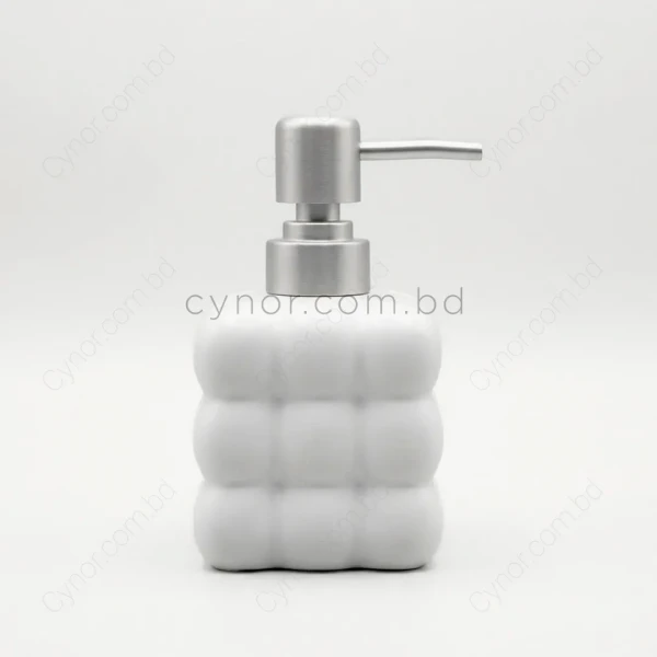 KC249-Ceramic Porcelain Quilted Design Soap Shampoo Lotion Dispenser (2)