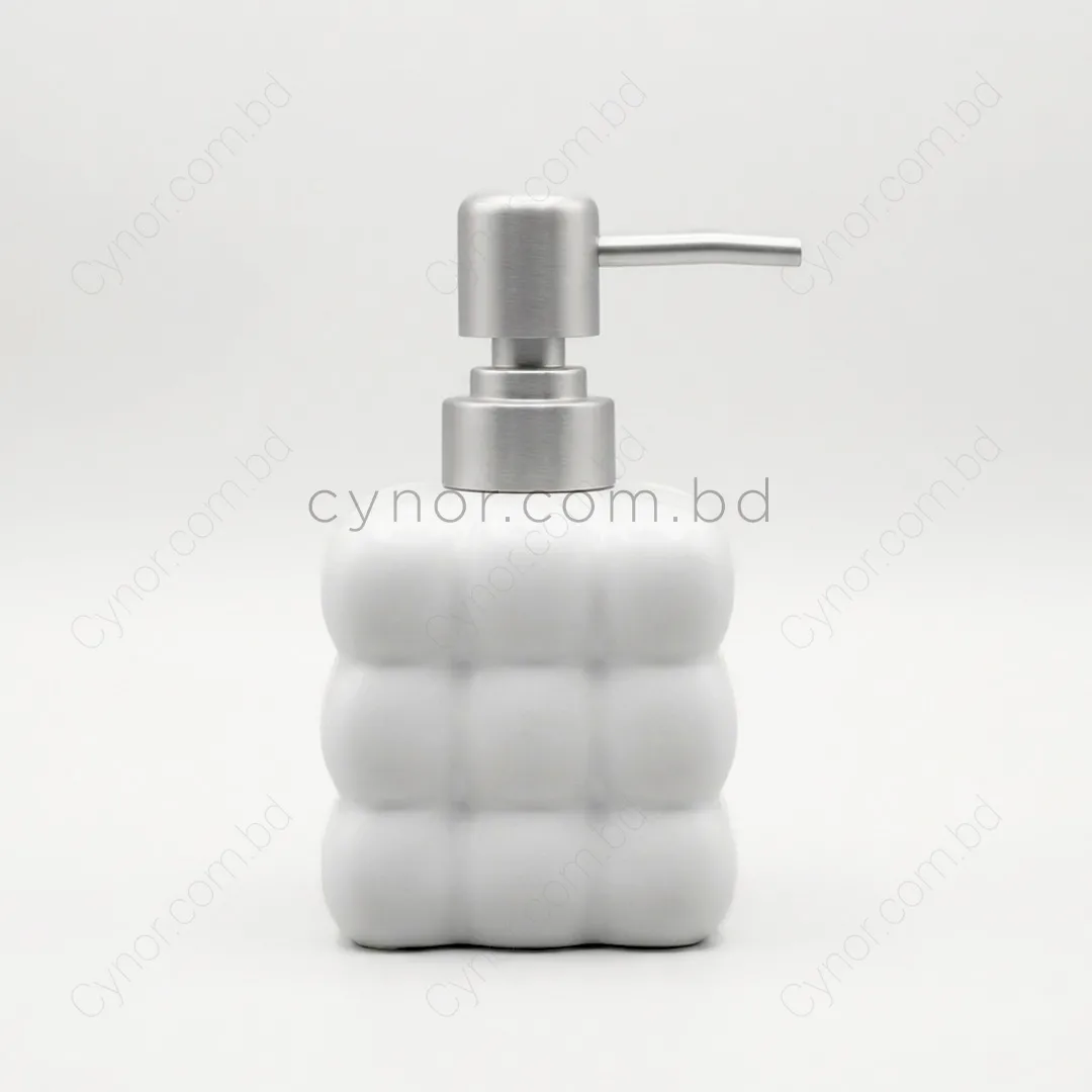 KC249-Ceramic Porcelain Quilted Design Soap Shampoo Lotion Dispenser (2) KC249-Ceramic Porcelain Quilted Design Soap Shampoo Lotion Dispenser (2)