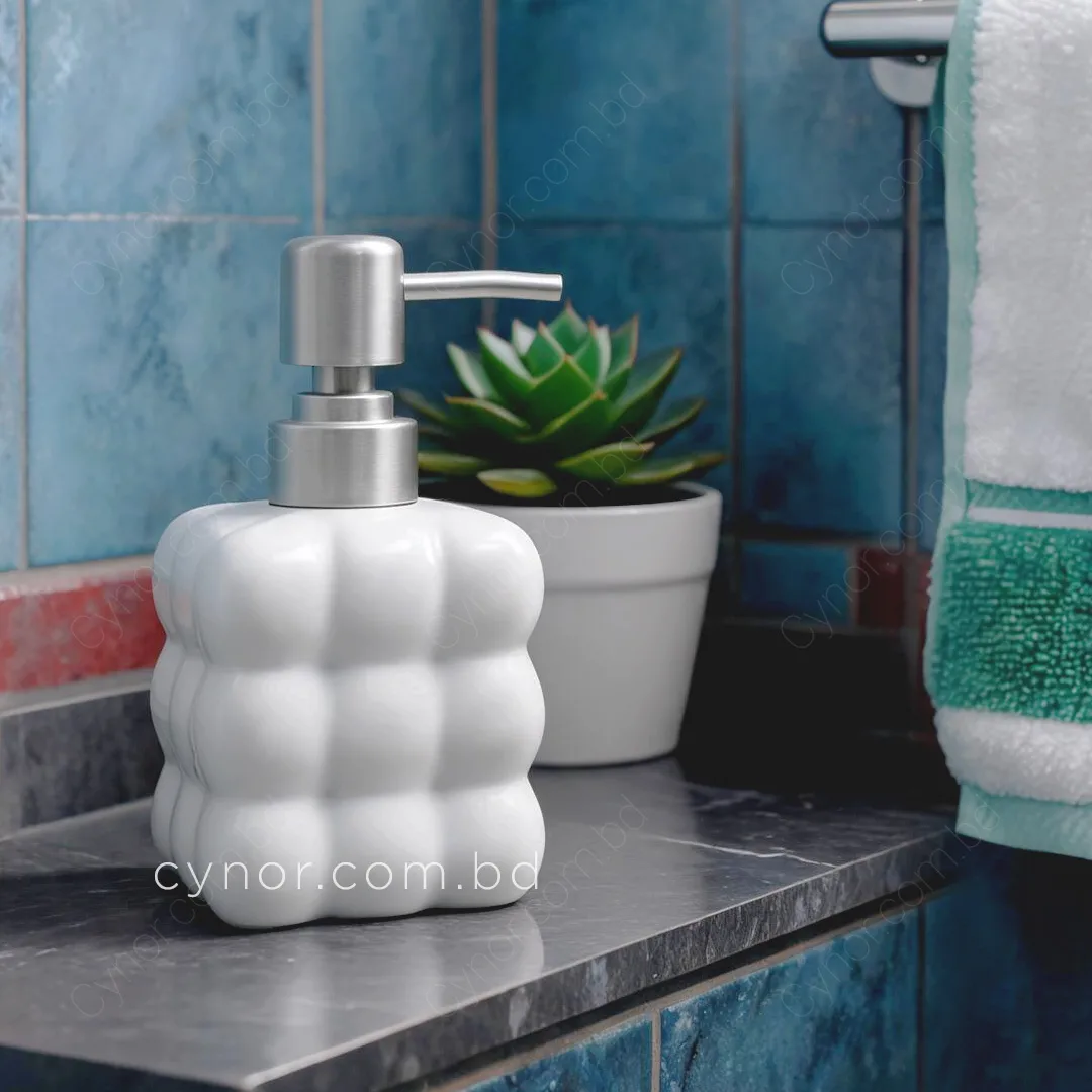KC249-Ceramic Porcelain Quilted Design Soap Shampoo Lotion Dispenser (6) KC249-Ceramic Porcelain Quilted Design Soap Shampoo Lotion Dispenser (6)