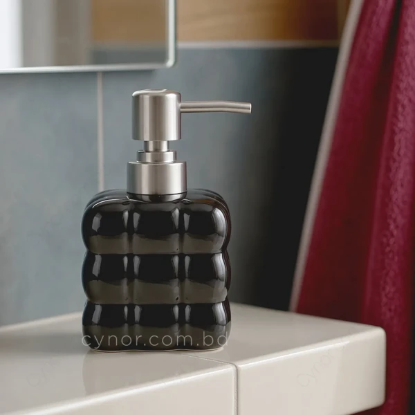 KC249-Ceramic Porcelain Quilted Design Soap Shampoo Lotion Dispenser (7)