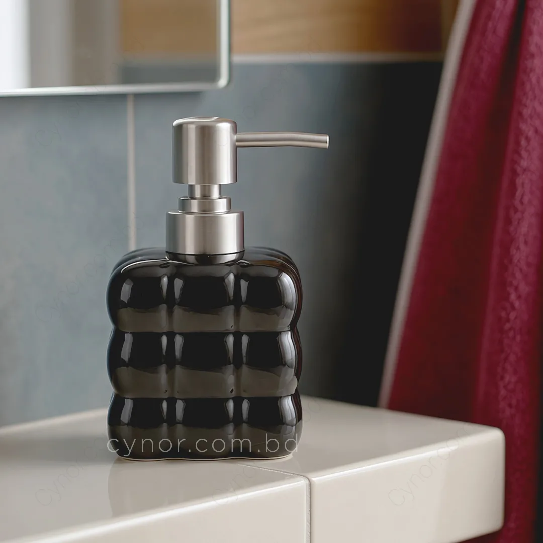 KC249-Ceramic Porcelain Quilted Design Soap Shampoo Lotion Dispenser (7) KC249-Ceramic Porcelain Quilted Design Soap Shampoo Lotion Dispenser (7)