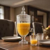 KC250-5L Premium Crystal-Cut Glass Beverage Dispenser with Polished Metal Spigot (1)