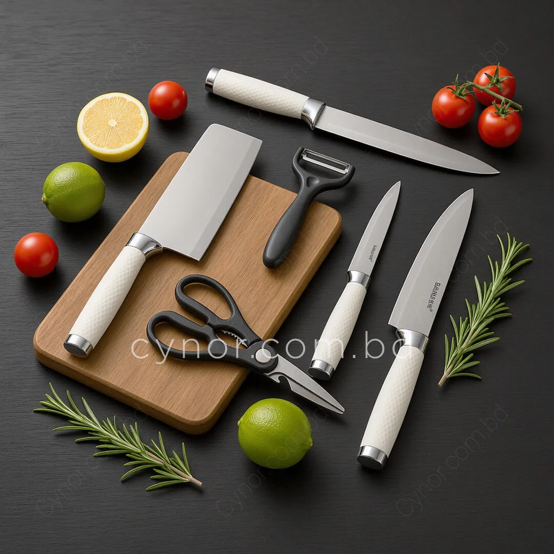 KC252-3-Bahui 6 Pcs Stainless Steel Kitchen Knife Set with Fiber Handle KC252-3-Bahui 6 Pcs Stainless Steel Kitchen Knife Set with Fiber Handle