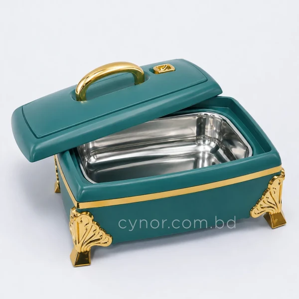 KC256-1-5L Luxury Teal Insulated Stainless Steel Thermoware Casserole Hotpot with Golden Accents (6)