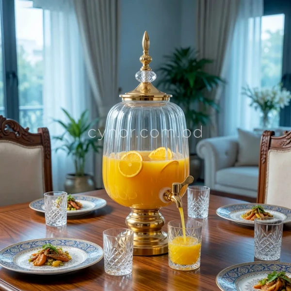 KC258-4L-Luxury-Glass-Beverage-Dispenser-with-Golden-Stainless-Steel-Lid-and-Base-5