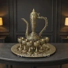 KC259-Antique-Brass-Surai-Set-with-Ornate-Rose-Engravings-6-Cups-1-Jug-1-Plate-1