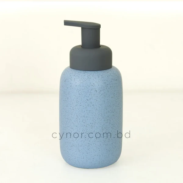 KC260-Blue-Nordic-Speckled-Ceramic-Dispenser-with-Plastic-Matte-Charcoal-Pump-2