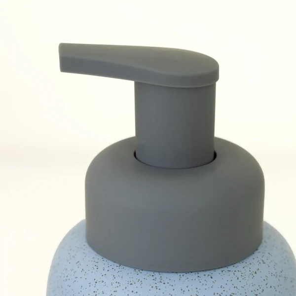 KC260-Blue-Nordic-Speckled-Ceramic-Dispenser-with-Plastic-Matte-Charcoal-Pump-3