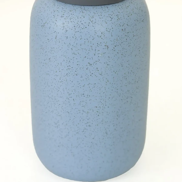 KC260-Blue-Nordic-Speckled-Ceramic-Dispenser-with-Plastic-Matte-Charcoal-Pump-4