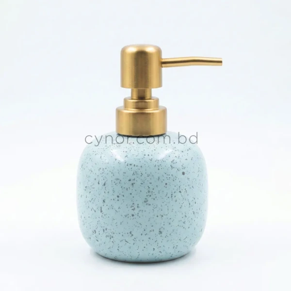 KC261-1-Nordic-Speckled-Ceramic-Soap-Dispenser-Ice-Blue-Body-with-Plastic-Golden-Pump-2