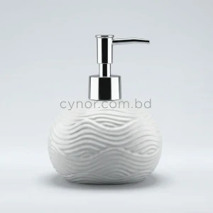 KC263-1-White-Pebble-Wave-Ceramic-Soap-Dispenser-with-Plastic-Chrome-Pump-2