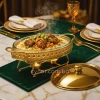 KC264-Premium-Oval-Chafing-Dish-Food-Warmer-Golden-Metal-Frame-Tempered-Glass-and-Tealight-Candle-Heating-9