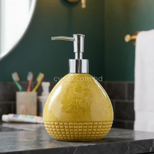 KC269-Waffle-Grid-Ceramic-Soap-and-Gel-Dispenser-with-Silver-Chrome-Pump-1