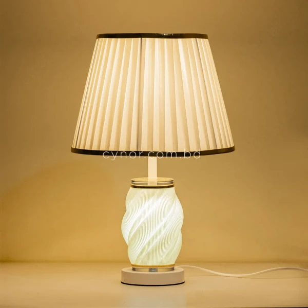 TL392-2-3D-Printed-Aurora-Spiral-Table-Lamp-with-Fabric-Shade-and-White-Metal-Base-4