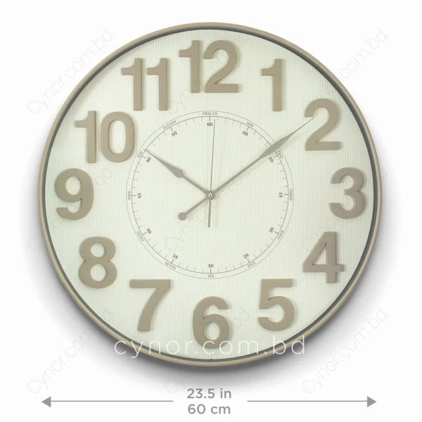 WC714-7-Modern 3D Numeral Fiber Wall Clock with Pinstripe Dial and Glass Cover (2)