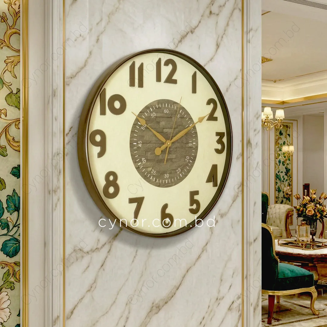 WC770-2-Antique Style Chocolate Brown Wall Clock with 3D Raised Numerals and Textured Dial (8) WC770-2-Antique Style Chocolate Brown Wall Clock with 3D Raised Numerals and Textured Dial (8)