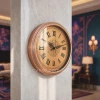 WC771-1-Premium Metal Roman Numeral Wall Clock with Filigree Center and Glass Dial (1)