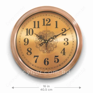WC771-2-Metal Body Antique Style Copper Wall Clock with Filigree Center and Glass Dial (3)