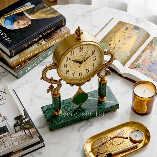 WC773-Luxury-Green-Marble-and-Antique-Golden-Brass-Metal-Design-Mantel-Table-Clock-with-Pendulum-5