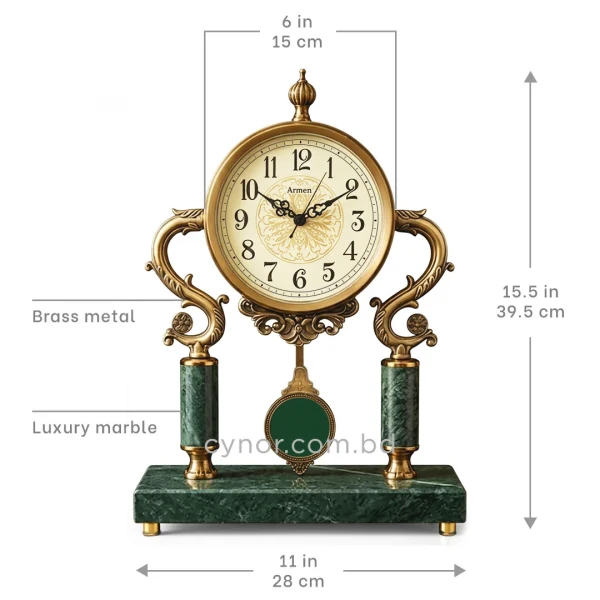 WC773-Luxury-Green-Marble-and-Antique-Golden-Brass-Metal-Design-Mantel-Table-Clock-with-Pendulum-6