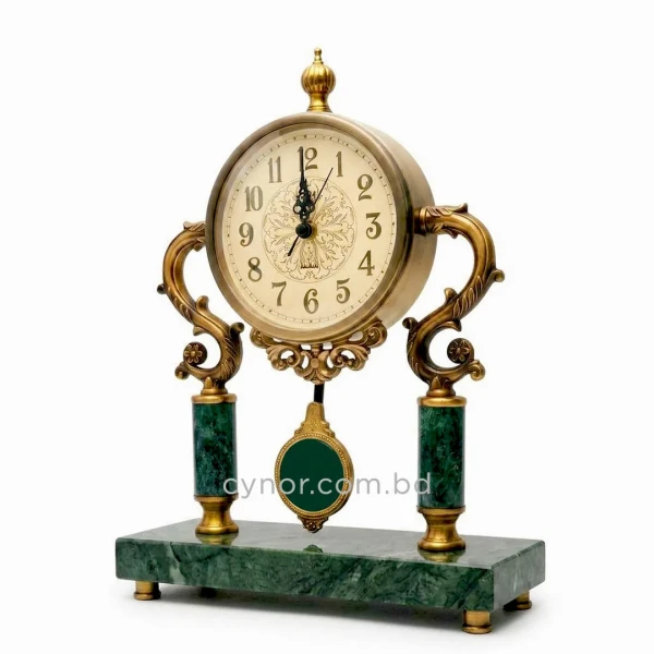 WC773-Luxury-Green-Marble-and-Antique-Golden-Brass-Metal-Design-Mantel-Table-Clock-with-Pendulum-8