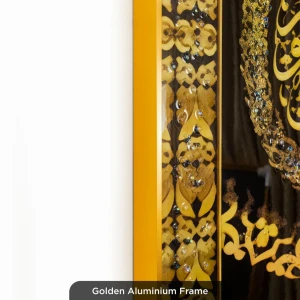 WR678-6-Ayatul Kursi Wall Art with Resin Stone Design and Golden Aluminium Frame (8)