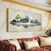 WR680-10-Fantasy-Mountain-Landscape-Wall-Frame-with-Resin-Embedded-Stone-and-Golden-Aluminium-Frame-1