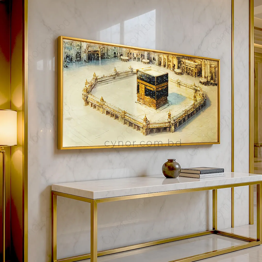 WR680-8-Kaaba Masjid al-Haram Wall Art with Resin Stone Design and Aluminium Frame (2) WR680-8-Kaaba Masjid al-Haram Wall Art with Resin Stone Design and Aluminium Frame (2)