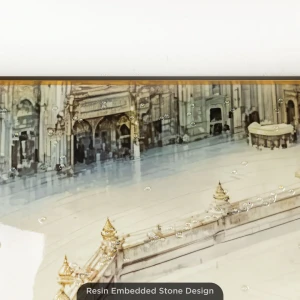 WR680-8-Kaaba Masjid al-Haram Wall Art with Resin Stone Design and Aluminium Frame (7)