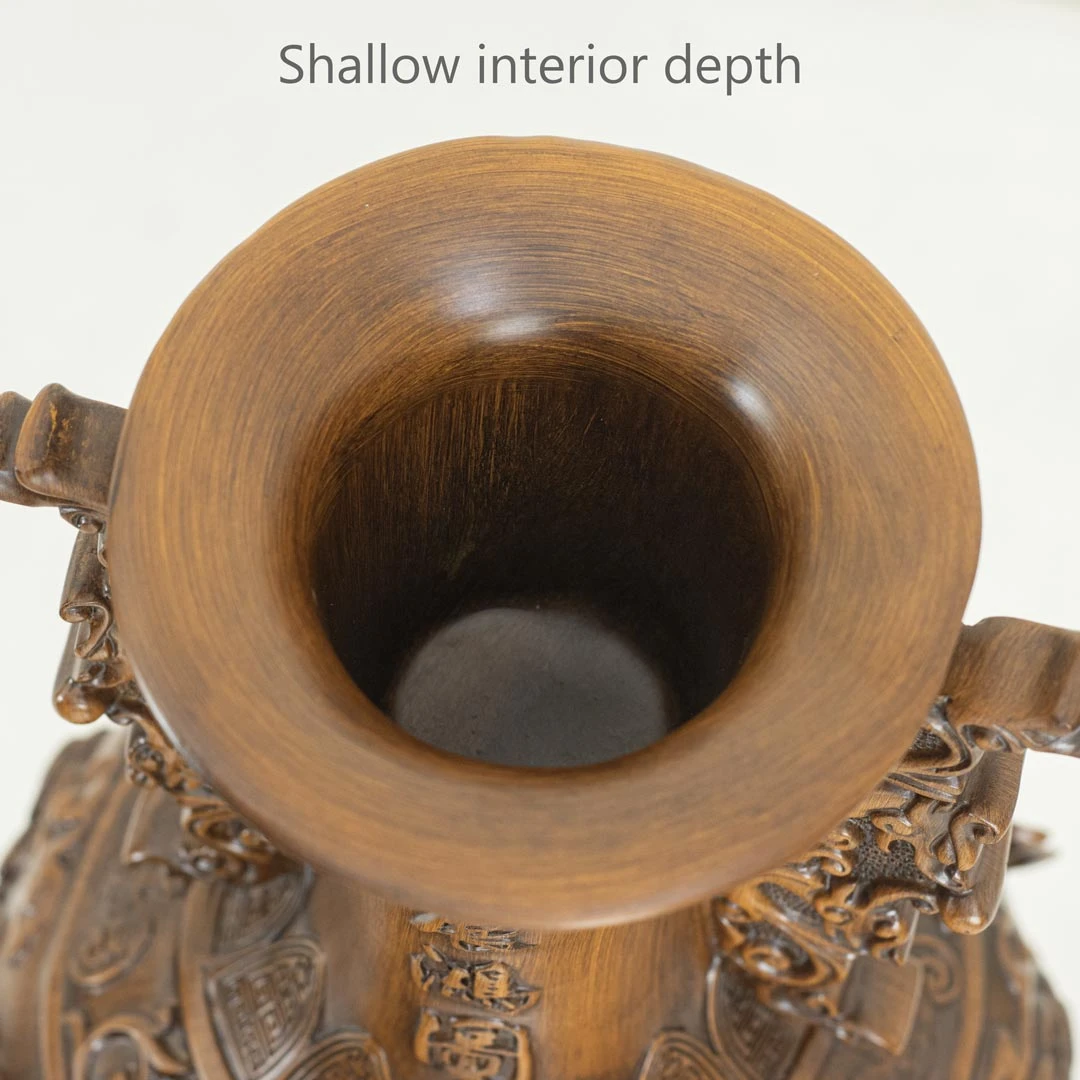 HD273-1-Luxury Chinese Feng Shui Hand-Carved Wood Decorative Display Vase with Polyresin Red Stones (14) HD273-1-Luxury Chinese Feng Shui Hand-Carved Wood Decorative Display Vase with Polyresin Red Stones (14)