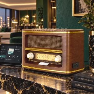 HD278-Luxury Vintage European-Inspired Wooden Bluetooth Speaker and Multi-Band Radio (2)
