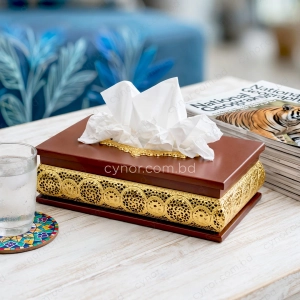KC272-2-Wooden-Body-Golden-Metal-Mandala-Pattern-Tissue-Box-Holder-(2)