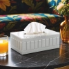 KC275-3-Premium White Tinted Mirrored Glass Panel Design Tissue Box Holder (1)
