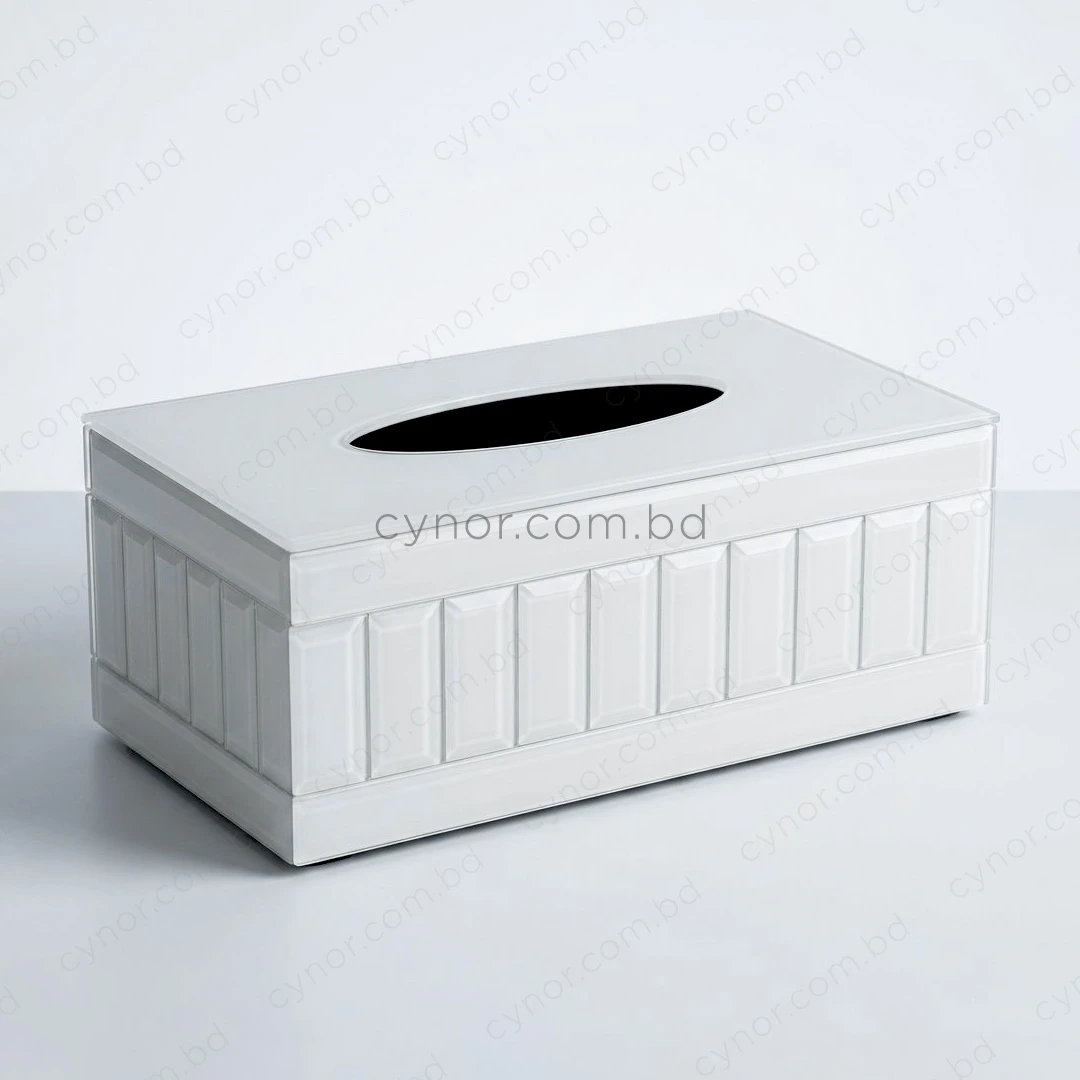 KC275-3-Premium White Tinted Mirrored Glass Panel Design Tissue Box Holder (3) KC275-3-Premium White Tinted Mirrored Glass Panel Design Tissue Box Holder (3)