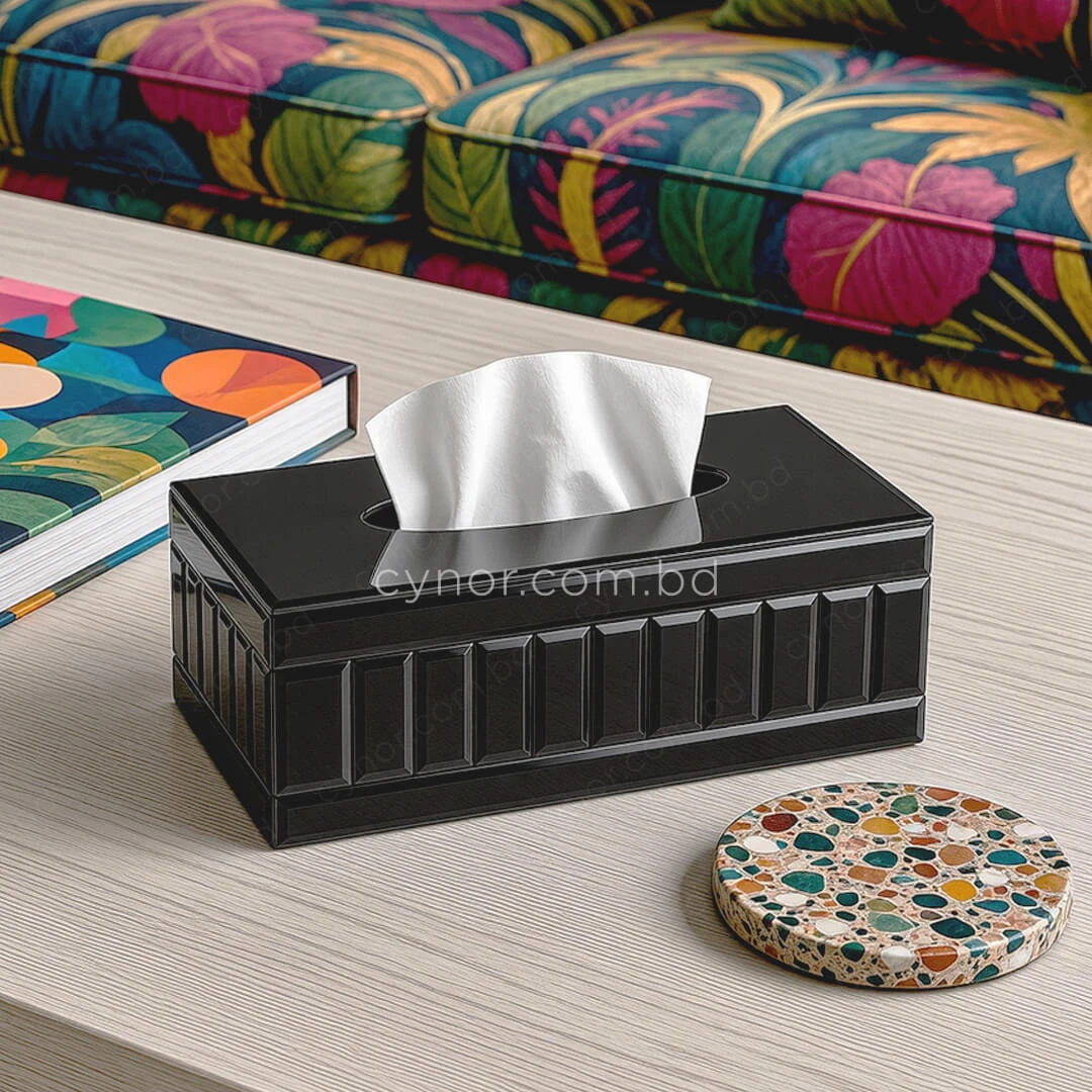 KC275-4-Premium Black Tinted Mirrored Glass Panel Design Tissue Box Holder (2) KC275-4-Premium Black Tinted Mirrored Glass Panel Design Tissue Box Holder (2)