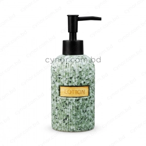 KC288-Terrazzo Speckled Ribbed Ceramic 3-Piece Bathroom Set with Bamboo Tray (10)