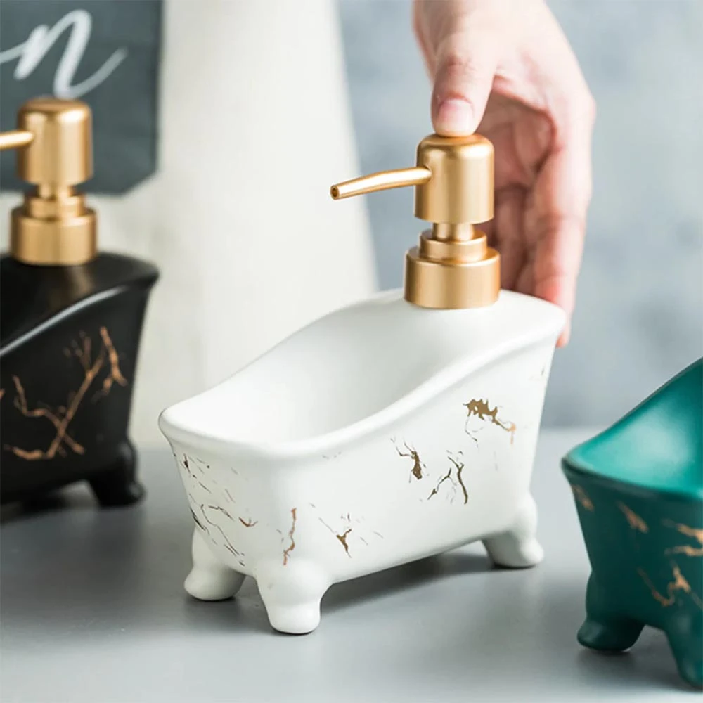Luxury Design Ceramic Soup Dispenser with Soap Holder (3) Luxury Design Ceramic Soup Dispenser with Soap Holder (3)