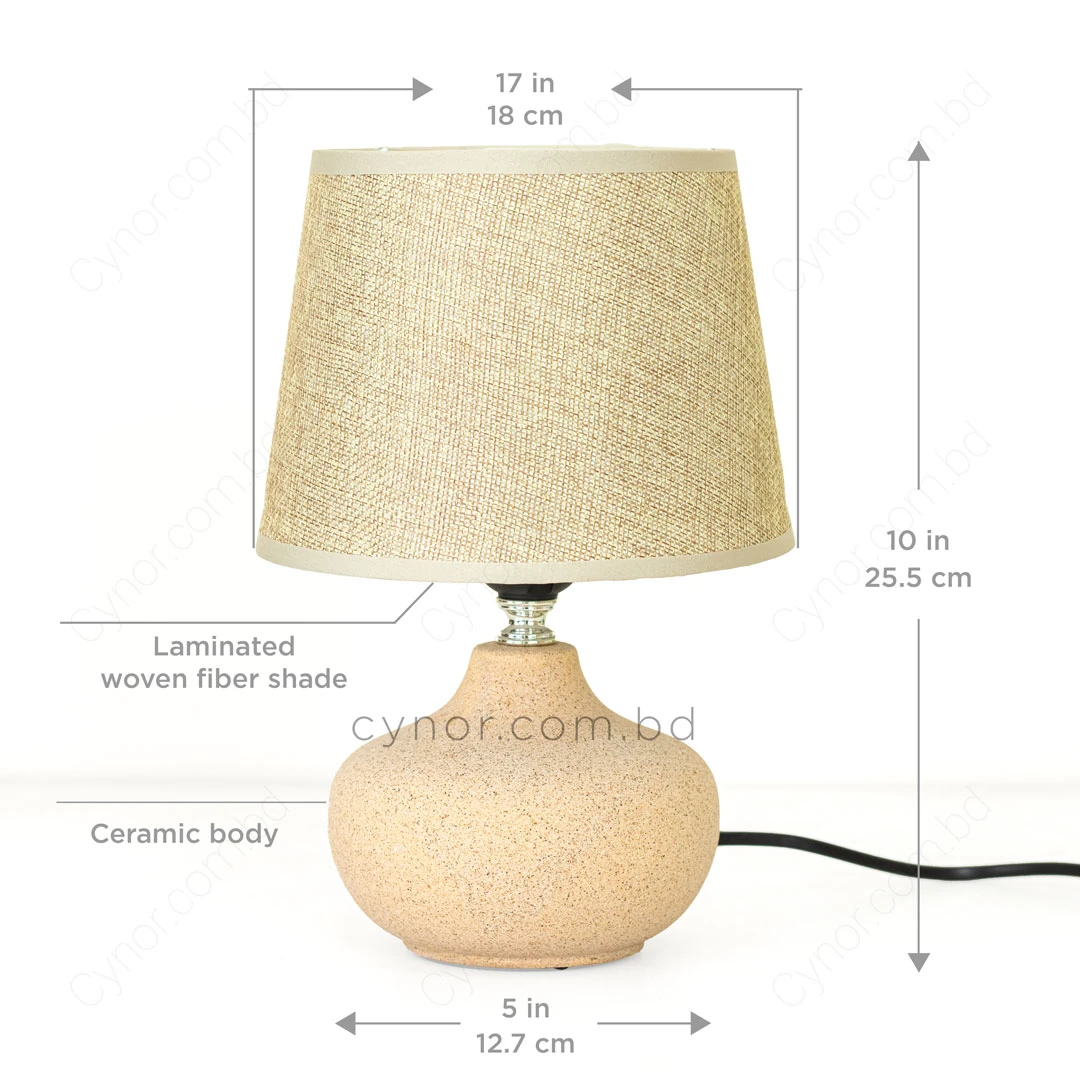 TL393-2-Ceramic Body Beige Stone Texture Compact Table Lamp with Textured Fiber Shade (3) TL393-2-Ceramic Body Beige Stone Texture Compact Table Lamp with Textured Fiber Shade (3)