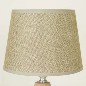 TL393-2-Ceramic Body Beige Stone Texture Compact Table Lamp with Textured Fiber Shade (6)
