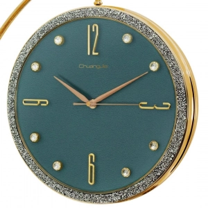 WC738-Teal-Double-Sided-Station-Wall-Clock-Golden-Body-and-Glitter-Finish-Teal-Dial-(03)