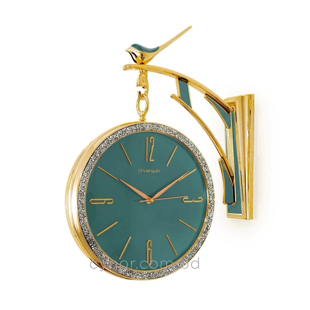 WC738-Teal-Double-Sided-Station-Wall-Clock-Golden-Body-and-Glitter-Finish-Teal-Dial-(05) WC738-Teal-Double-Sided-Station-Wall-Clock-Golden-Body-and-Glitter-Finish-Teal-Dial-(05)