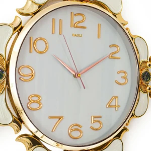 WC742-Ash-Ornamental-Wall-Clock-Ash-Dial-Fiber-Body-Golden-Green-Cream-Decorative-Finish-5