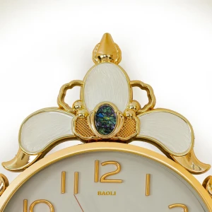 WC742-Ash-Ornamental-Wall-Clock-Ash-Dial-Fiber-Body-Golden-Green-Cream-Decorative-Finish-7