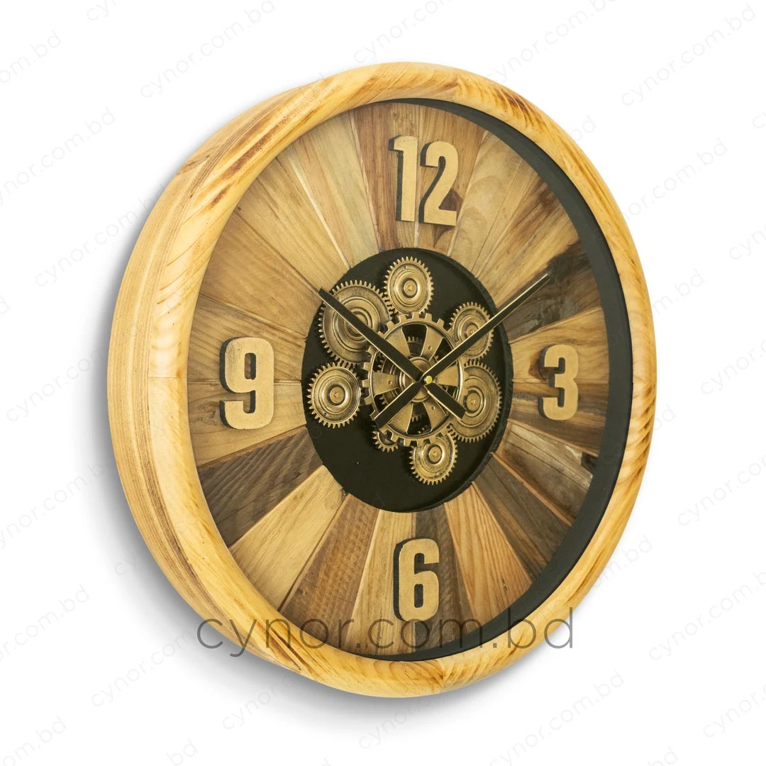 WC778-Luxury Sunburst Wood Wall Clock with Rotating Mechanical Gears and Glass Cover (2) WC778-Luxury Sunburst Wood Wall Clock with Rotating Mechanical Gears and Glass Cover (2)