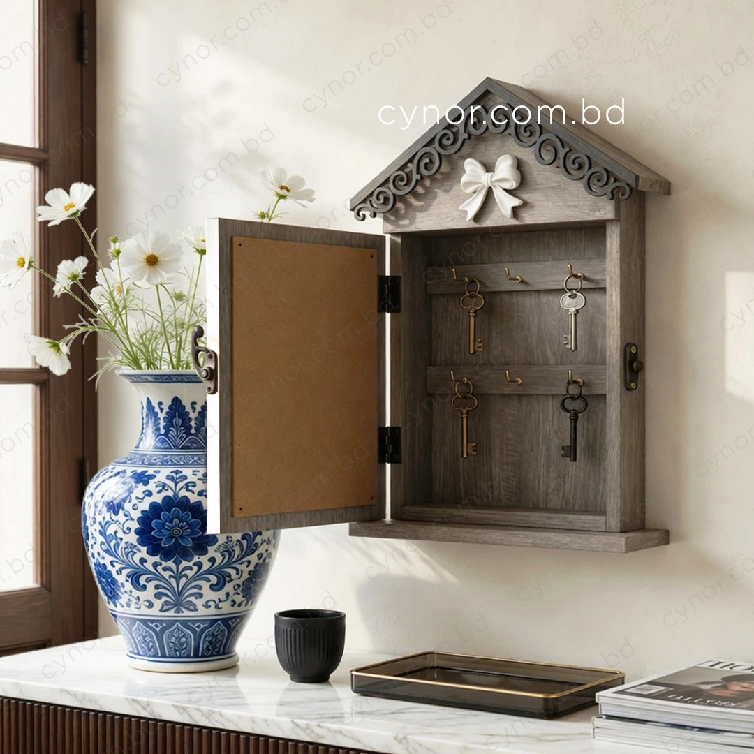 WR736-Rustic Wooden House-Shaped Key Holder Heart Cutout Design (2) WR736-Rustic Wooden House-Shaped Key Holder Heart Cutout Design (2)
