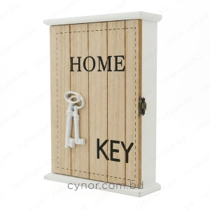 WR737-1-Minimalist Wooden Key Cabinet with Vintage Skeleton Key Accent (3)