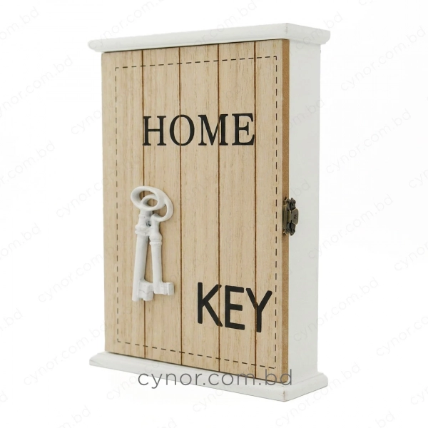 WR737-1-Minimalist Wooden Key Cabinet with Vintage Skeleton Key Accent (3)