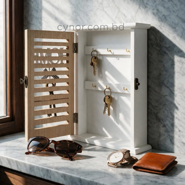 WR737-2-Wooden Key Cabinet with HOME Lettering and Vintage Key Accent (3)